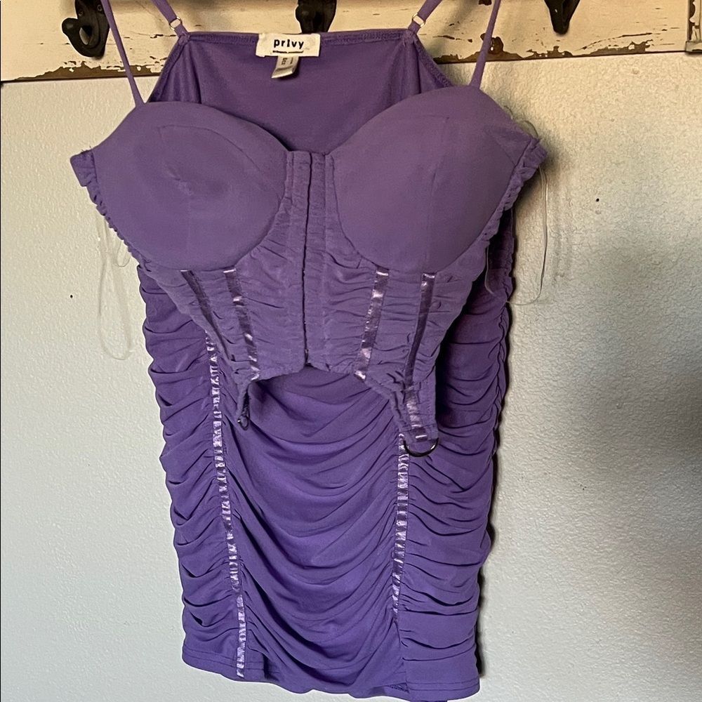 New Privy Purple Corset and Skirt Size Large